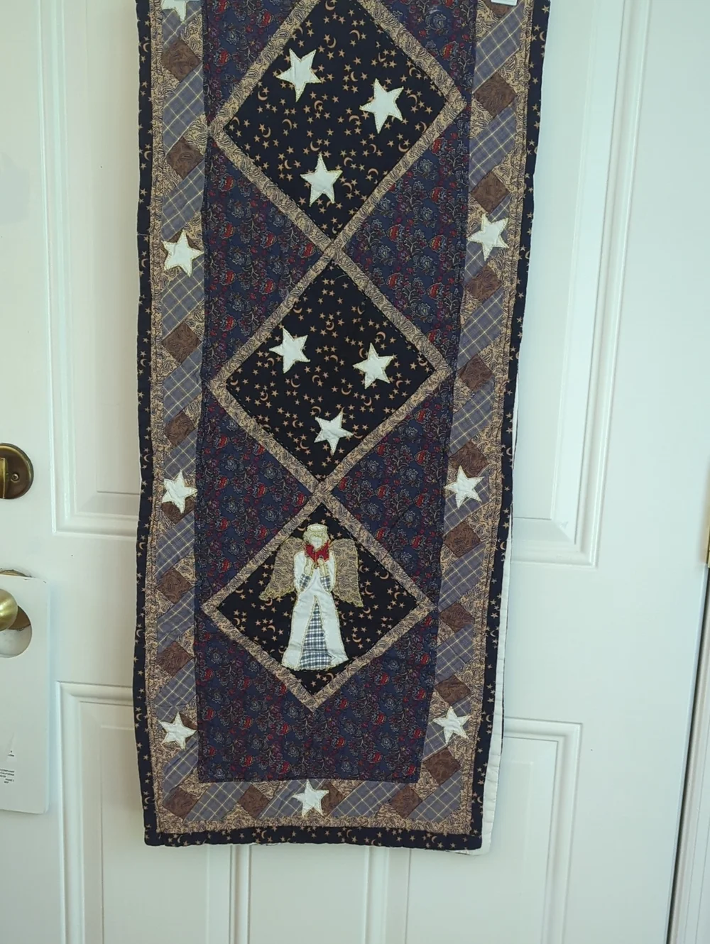 Vintage Christmas Linen Place Mats, Runner, Stocking And Towels.